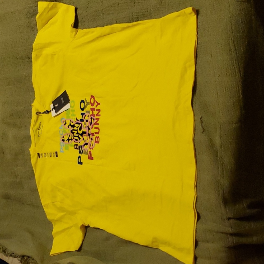 Psycho Bunny yellow short sleeves tee shirt sz XXXL